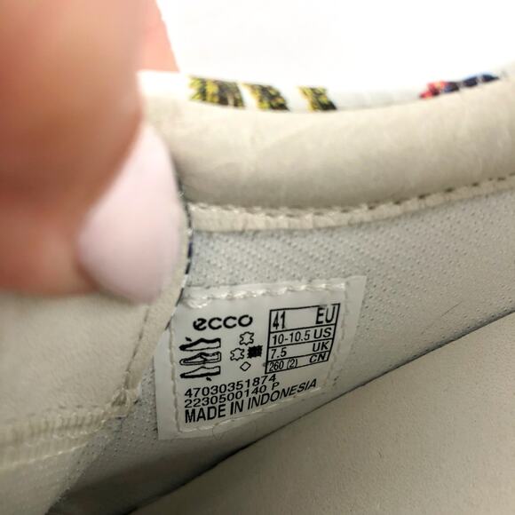 ECCO X KRISTJANA S. WILLIAMS Soft 7 Sneaker EU 41 10-10.5 White Floral 470303 - Picture 10 of 11